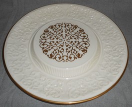 Lenox EMBOSSED ROUND Serving Platter GOLD DESIGN IN RAISED CENTER Made i... - £31.64 GBP