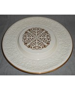 Lenox EMBOSSED ROUND Serving Platter GOLD DESIGN IN RAISED CENTER Made i... - £31.02 GBP