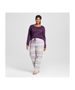 NWT Gilligan &amp; O&#39;Malley Women&#39;s Purple Plus-Sized 3-Piece Size Small Paj... - $282.54 MXN