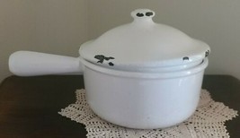 Vintage Enamelware ~ Cast Iron ~ Cookware w/Lid ~ Made in Holland - £44.84 GBP