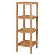 100% Bamboo Bathroom Shelf 4-Tier Multifunctional Storage Rack Shelving Unit 38. - £62.87 GBP