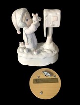 Precious Moments &quot;I&#39;M SENDING YOU A WHITE CHRISTMAS&quot; Music Box 1987 #112402 - $14.84