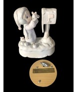 Precious Moments &quot;I&#39;M SENDING YOU A WHITE CHRISTMAS&quot; Music Box 1987 #112402 - $20.29 CAD