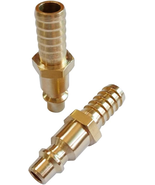 Beduan Solid Brass Air Hose Fittings 3/8&quot; Barb Reducer Quick Connect Air... - £11.62 GBP