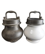 Antique French pewter Sustenteur Medical Apothecary Jars for Sterilization - £241.78 GBP