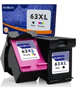 63XL Black Tri Color Ink 2 Pack Replacement for HP Ink 63 XL Works with ... - £54.37 GBP