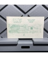 York Temple Country Club Golf Scorecard Worthington Ohio Pre Owned Vinta... - $12.32 CAD