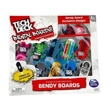 Tech Deck Bendy Boards 10 Pack Rubberized Fingerboards! Exclusive Design 2 3/8&quot; - £11.23 GBP