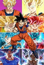Goku All Tranformations Art Poster | SSJ God Ultra Instinct | DBZ | NEW | USA - £15.79 GBP