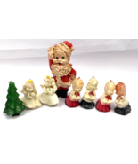 Vintage Christmas Candle Lot Gurley Carolers Angel Tree Santa Flaws - $30.00