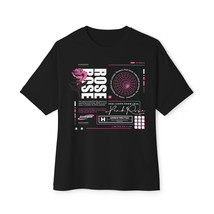 Unisex Oversized Boxy T-shirt Rose Y2K Style - £23.52 GBP