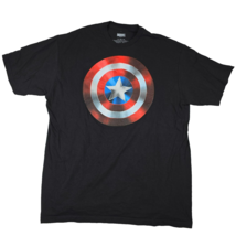 Marvel Cinematic Universe Captain America Shield Men&#39;s XL Black T Shirt MCU - $18.56