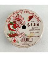 Strawberry Shortcake Holiday Decorations 1 7/16 Christmas Ribbon Vintage... - $33.63 CAD