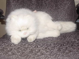 24&quot; Avanti White Persian Himalayan Plush Cat Toy Jockline Italy 1987 - £77.84 GBP
