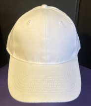 George Unisex Plain Baseball Cap Solid White Color Adjustable - £4.94 GBP