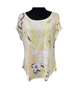 Rachel Zoe Linen Abstract Floral Boho Beachy Top Size Large - $34.99