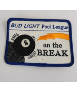 Bud Light Pool League On The Break Blue Border Patch 2.5&quot; x 3.5&quot; - $5.81