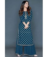 Designer Printed stylish kurti pant set /Printed Stylish traditional Ind... - $42.07