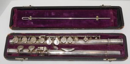 American Artist Flute With Hard Case Burgundy Velvet Lining - £57.54 GBP