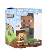 Minecraft ICONS Steve Light Lamp 3D Character Figure Paladone #001  Bran... - £11.39 GBP