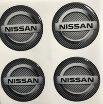 4 x 50 mm Wheel center caps Nissan domed stickers - £10.22 GBP