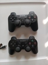 Lot of 2 ~ OEM Sony PlayStation 3 PS3 DUALSHOCK 3 Wireless Controllers - Tested - $46.71