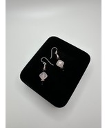 New Handmade Sterling Silver Pink Quartz Black Facet Bead Dangle Earring... - $29.70