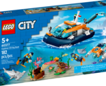 Lego 60377 City Explorer Diving Boat Building Set 182 Pcs NEW (Damaged Box) - $34.64