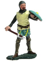 Al Charles Medieval Knight w/Ax Shield Painted Metal Lead Toy Soldier 54mm+ - £19.97 GBP