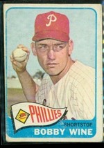 Vintage 1965 Topps BASEBALL Card #36 BOBBY WINE Philadelphia Phillies Shortstop - £6.72 GBP