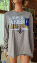 Nike Tee Gray Kansas City Royals 2015 World Series Long Sleeve T-Shirt Size M - $17.82