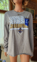 Nike Tee Gray Kansas City Royals 2015 World Series Long Sleeve T-Shirt S... - £14.03 GBP