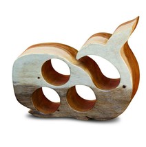 Wine Rack Wood Bottle Holder Solid Acacia Decoration - $56.42