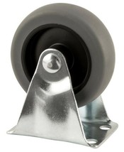 Rigid Caster, Medium Duty, 3 Inch, Rubber, 175 Lb. Load Rating, 5/16” Screw Hole - £19.81 GBP