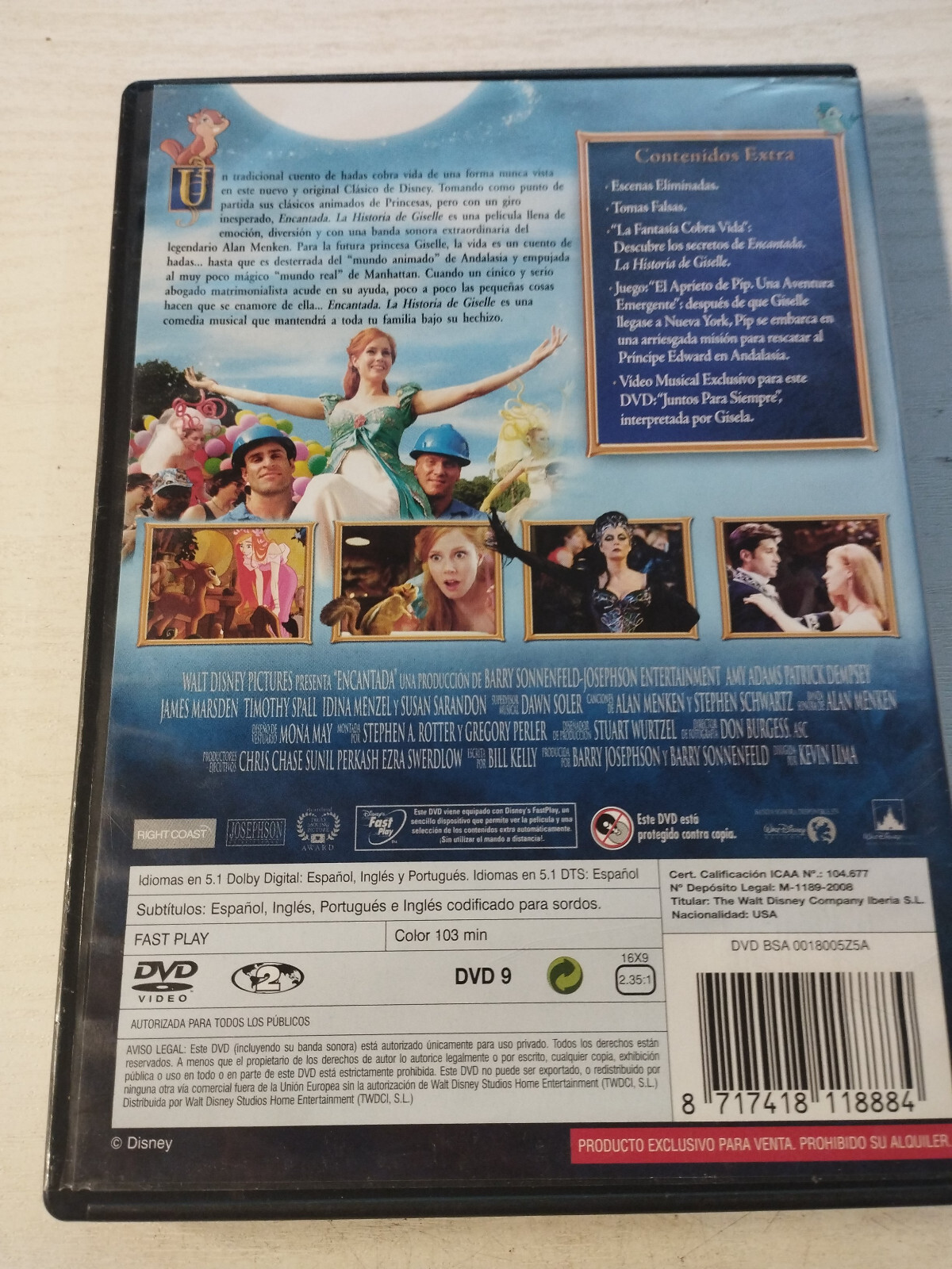 Haunted LA HISTORIA de Giselle WALT DISNEY - DVD + Extras Spanish English Reg 2 Item image 2