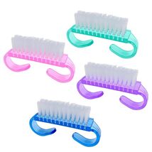 4 Pack Handle Grip Nail Brushes, Colorful Mini Fingernail Brush, Hand Scrub - $7.21