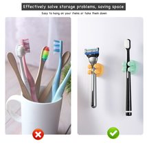 iBetterLife 6 Pcs Silicone Toothbrush Holders - Multi-Function Hook Waterproof S - £16.22 GBP