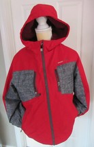 Swiss Tech  double zip Hooded Lined  red gray JACKET size L (10-12) - £15.32 GBP