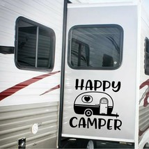  Happy Camper Trailer Camping Rv Car Sticker Decal Travel Adventure for Motorhom - £35.75 GBP