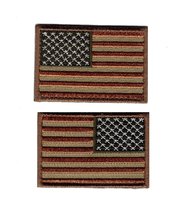 Desertcam USA Reverse Flag Patch Set of 2 Hook Patch - £6.68 GBP