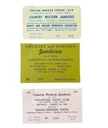 Country Western Jamboree Vintage Ticket Stubs Lot Boston 80s Music Memor... - £7.83 GBP
