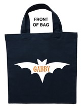 Bat Trick or Treat Bag, Custom Bat Treat Bag, Personalized Bat Halloween... - £12.65 GBP+