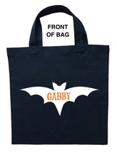 Bat Trick or Treat Bag, Custom Bat Treat Bag, Personalized Bat Halloween... - £12.44 GBP+