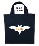 Bat Trick or Treat Bag, Custom Bat Treat Bag, Personalized Bat Halloween... - £12.44 GBP+