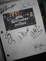 Batman &amp; Robin Signed Movie Film Script Screenplay X8 autograph George Clooney C - £15.61 GBP