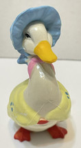 Vintage Beatrix Potters Jemima Puddle Duck Ceramic Figure Bonnet Cape 4&quot; Tall - £8.05 GBP