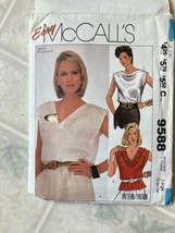 McCalls 9588 80's Sz Large Drape or Ruffle Top Shirt Uncut FF vintage pattern - £8.17 GBP