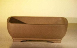 &quot;Tan Unglazed Ceramic Bonsai Pot - Rectangle10.7&quot;&quot; x 7.9&quot;&quot; x 3&quot;&quot;&quot; - £53.12 GBP