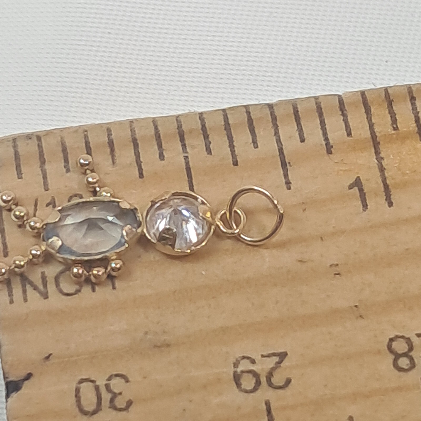 Birthstone baby Boy Charm Pendant Blue March 10K gold boy faux Aquamarine Y2k Item image 3