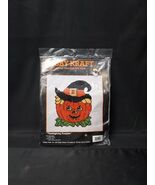 Hobby Kraft Thanksgiving Halloween Pumpkin Plastic Canvas Yarn Needlepoi... - $14.15